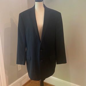 Mens Calvin Klein black blazer sport coat jacket workwear 100% wool 46XL